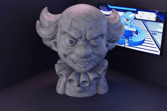 3D Clown Bust: Art, Expression, and Mystery