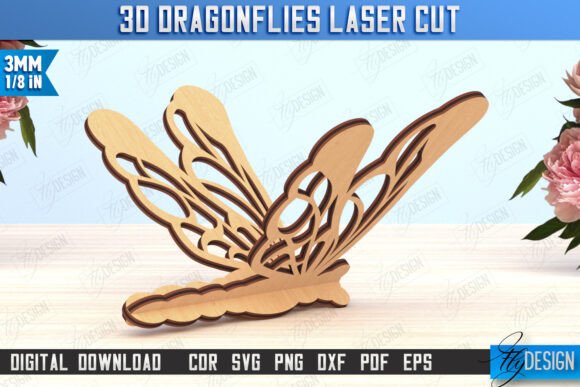 3D Dragonfly Laser Cut Summer Design: Bringing Nature to Life with Precision