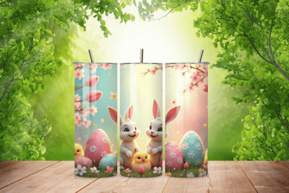 3D Easter Tumbler Wrap PNG Guide