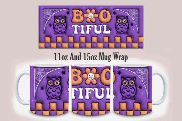 3d Inflated Boo Tiful Mug Design: A Spooky Style