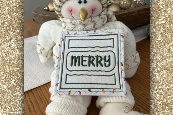 3D MERRY Text and Quilting Directions