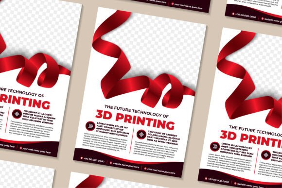 3d Printing Vertical Flyer Design Template