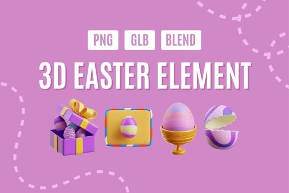 Bring Spring to Life with the Joyful 3D Easter Wonderland Pack 04