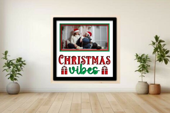 Christmas Vibes Photo Frame Shadow
