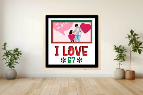I Love 67 Photo Frame Shadow: A Layered Holiday Keepsake