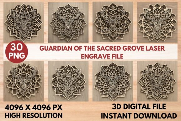 Mastering the Art of Digital Carving: The Guardian of the Sacred Grove Laser Engrave Collection