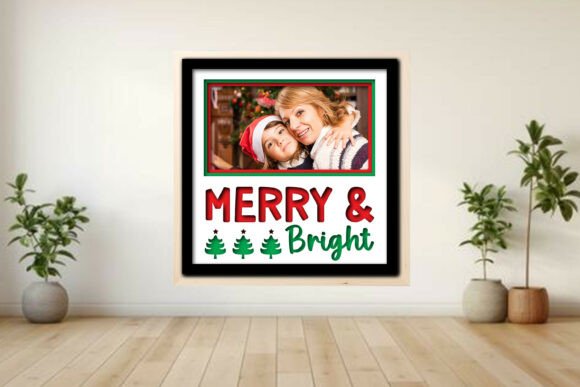 Merry Bright Photo Frame Shadow: A Layered Design Workflow for Laser Cutters and Vinyl Plotters