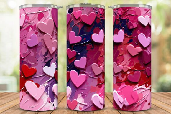 Pink Hearts Valentine Love 20oz Wraps: Elevating Your Sublimation Business