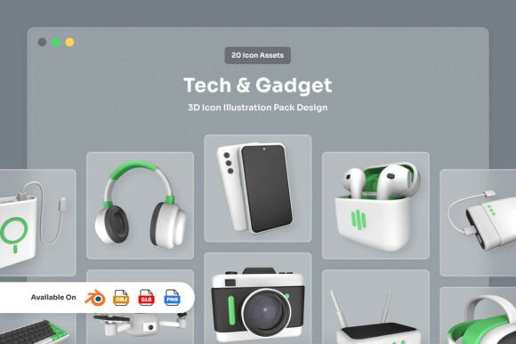 Redefining Digital Interfaces with the Futuristic Tech 3D Icon Set
