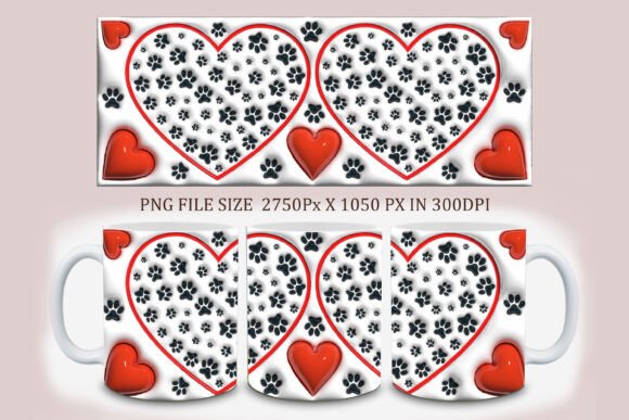 Transforming Valentine's Day Merchandise with the 3D Inflated Dog Valentine Mug Design