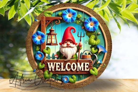 Understanding the 3D Gnome Floral Welcome Sign Design for Digital Crafts